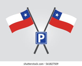 Chile Emblem Road Sign