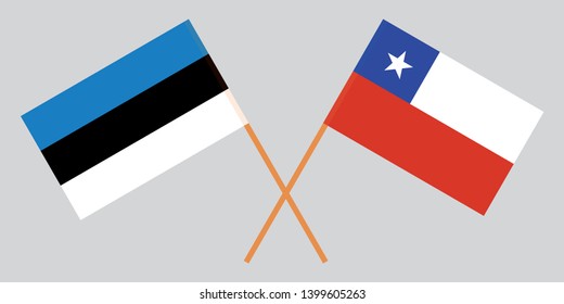 Chile and Estonia. Chilean and Estonian flags