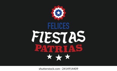 Chile Fiestas Patrias 18 de septiembre lettering