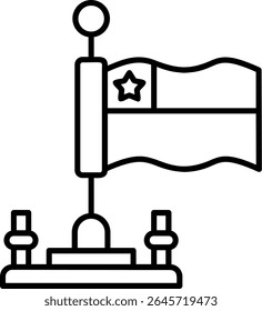 Design de ícone de estilo preenchido no Chile