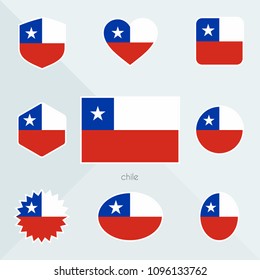 Chile flag. 