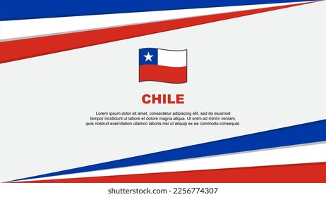 Chile Flag Abstract Background Design Template. Chile Independence Day Banner Cartoon Vector Illustration. Chile Design