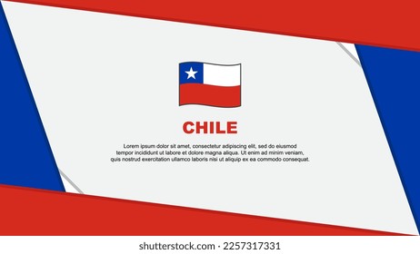 Chile Flag Abstract Background Design Template. Chile Independence Day Banner Cartoon Vector Illustration. Chile Independence Day