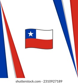 Chile Flag Abstract Background Design Template. Chile Independence Day Banner Social Media Post. Chile Flag