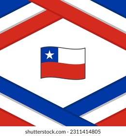 Chile Flag Abstract Background Design Template. Chile Independence Day Banner Social Media Post. Chile Template