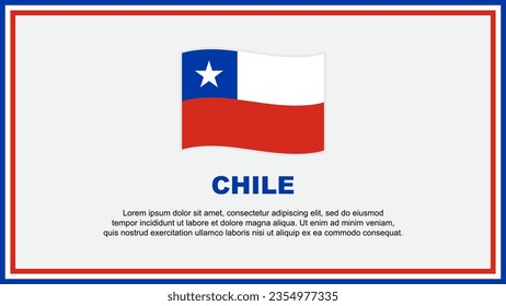 Chile Flag Abstract Background Design Template. Chile Independence Day Banner Social Media Vector Illustration. Chile Banner