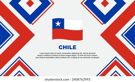 Chile Flag Abstract Background Design Template. Chile Independence Day Banner Wallpaper Vector Illustration. Chile Independence Day