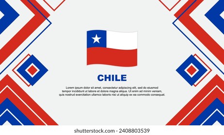 Chiles Flag Abstrakte Hintergrunddesign-Vorlage. Chiles Independence Day Banner-Vektorgrafik. Chiles Hintergrund