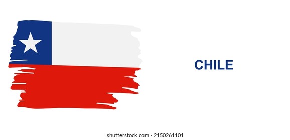 Chile flag banner template vector illustration. Grunge Chile flag with modern style. News banner with place for text