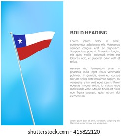 Chile flag Brochure - Vector Flyer Cover Page Design