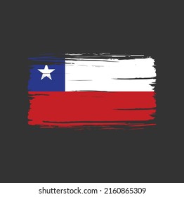 Pincel de bandera de Chile. Bandera nacional