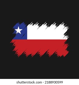 Chile Flag Brush. National Flag