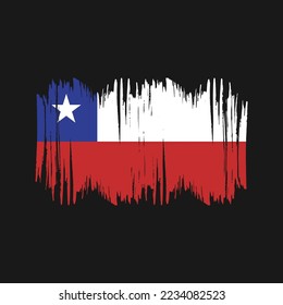 Chile Flag Pinselspitze Vektorgrafik