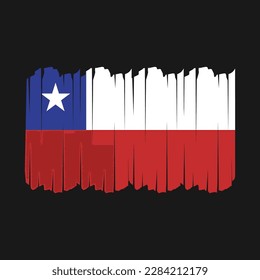 Chile Flag Brush Vector Illustration