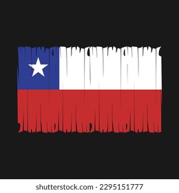 Chile Flag Pinselspitze Vektorgrafik