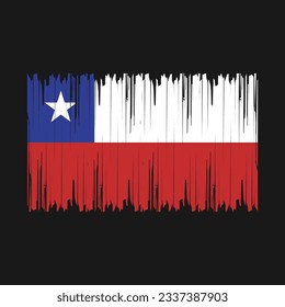 Chile Flag Pinselspitze Vektorgrafik