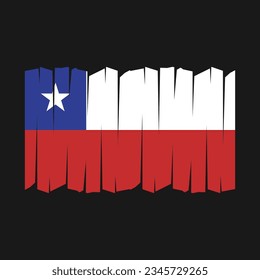 Ilustración del vector de pincel de bandera de Chile
