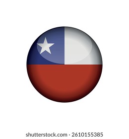 Chile Flag Circle Vector Template