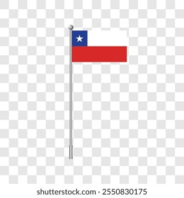 Chile bandeira clip art design isolado no fundo transparente. Ilustração vetorial