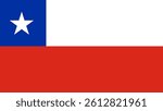 Chile flag design. Chile national flag Vector illustration. Chile official color flag design.