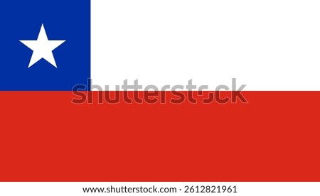 Chile flag design. Chile national flag Vector illustration. Chile official color flag design.