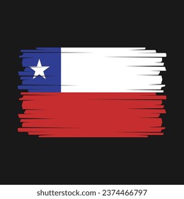 Ilustración de vectores de diseño de bandera de Chile