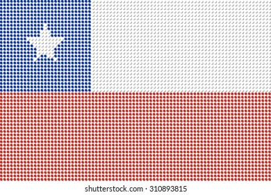 Chile Flag Dot Vector