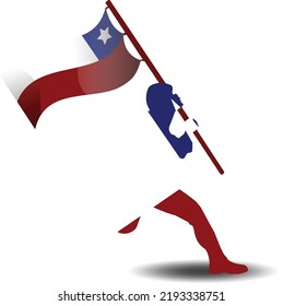 CHILE FLAG ,  a good for decorations independent day