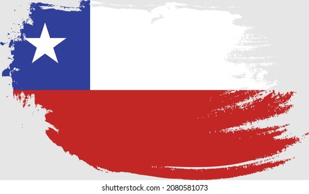 Chile flag in grunge style