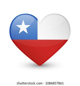 Chile Flag Heart Love Emoji Icon Stock Vector (Royalty Free) 1086857861 ...