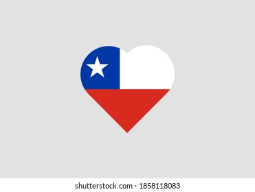 Bandera de Chile en contorno cardíaco