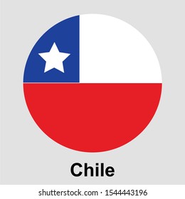 Chile flag icon isolated vector illustration