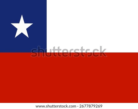 Chile flag icon. Chile national flag. Vector illustration.
