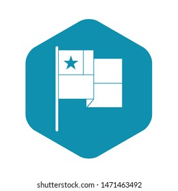 Chile flag icon. Simple illustration of chile flag vector icon for web