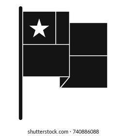 Chile flag icon. Simple illustration of chile flag vector icon for web
