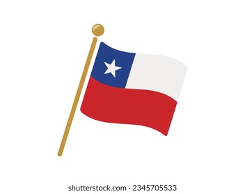 chile flag icon vector illustration