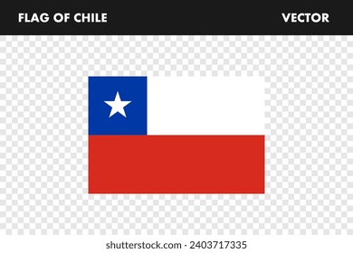 Chile Flagge. Flagge Chiles, Illustration. Flaggenbild. Vektorgrafik