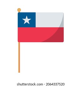 chile flag national vector icon
