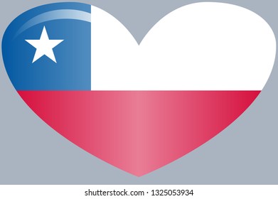 Chile Flag. Official colors and proportion correctly. National Chile flag.