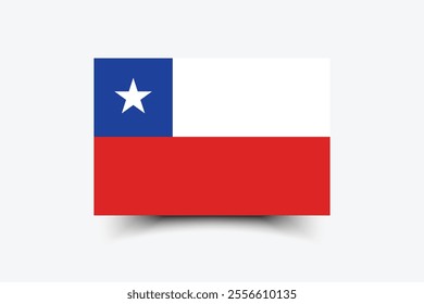 Chile flag official colors and proportion digital vector illustration