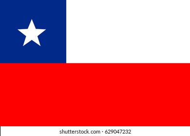 Chile Flag. Official colors and proportion correctly. National Chile flag. Chile Flag vector illustration. Chile Flag vector background.