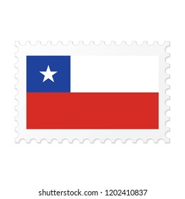 Chile flag on white background vector image
