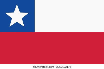Chile Flag red blue star white vector