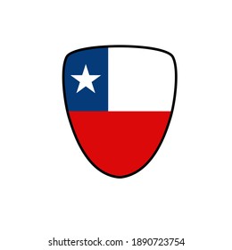 Chile flag sign icon pennant Badge logo club sports team Star symbol emblem National color Abstract design Modern children style Fashion print clothes apparel greeting invitation card banner poster 