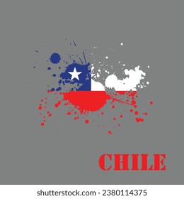 Chile flag splash design, cool vector 