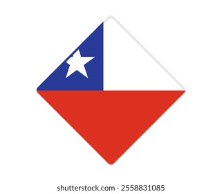 Chile  flag square shaped. vector