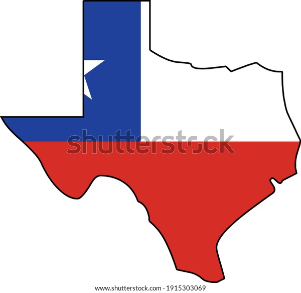 Chile Flag Texas Silhouette State Outline Stock Vector (Royalty Free) 1915303069 Shutterstock