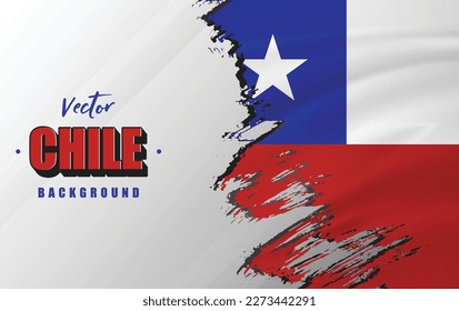Chile flag vector background: Perfect for social media, greeting cards, posters, banners, promotions and backgrounds.