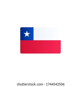 vector de indicador de chile. bandera de país aislada en fondo blanco