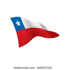 Chile flag, vector illustration